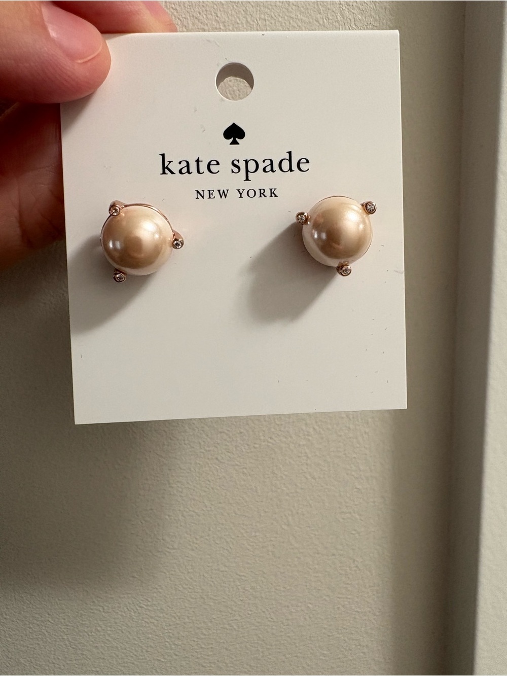 Kate Spade Rose Gold Pearl Stud Earrings